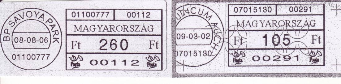 - 8 -... és egy szép példány fénymásolatát a gyűjteményéből: (A szerkesztő megjegyzése: Gyönyörű díjkiegészített díjjegyes! Így érdemes eltenni a gyűjteménybe!) /Tehát ne vágjunk széjjel mindent!