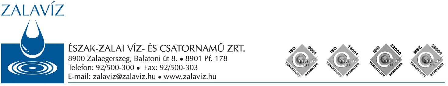 Az Észak-zalai Víz- és Csatornamű Zrt. által kezdeményezett Zalaegerszeg Perlaki u. szennyvízcsatorna rekonstrukció építése, Kovács K. tér 4-6.