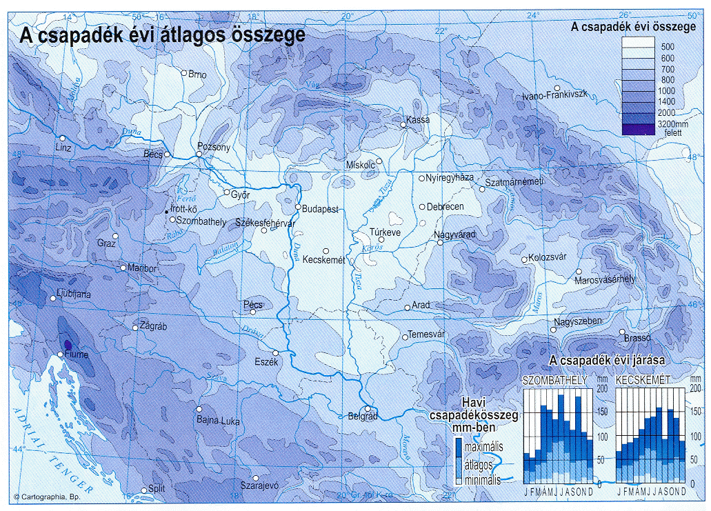 AZ ÉGHAJLATI VISZONYOK TÉR- ÉS IDİBELI JELLEMZİI 2.1.14. ábra.