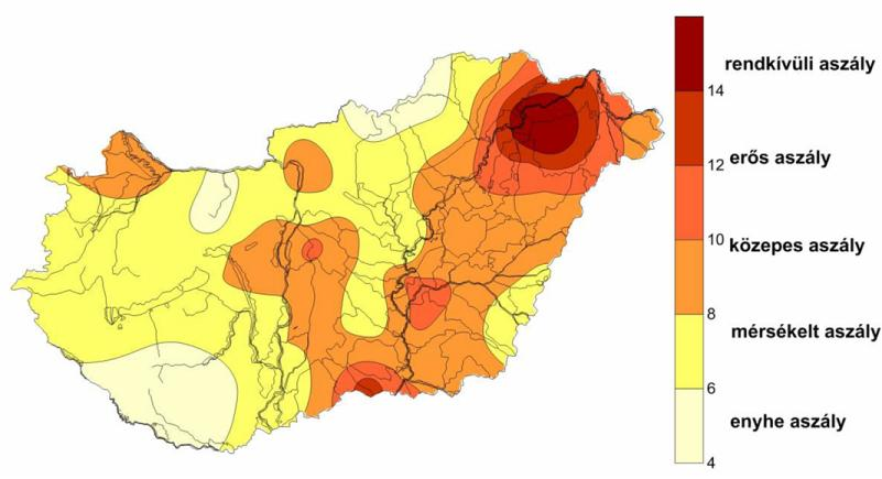 Az éghajlati változékonyság jelei már működési területünkön is tapasztalhatóak. 2.1.