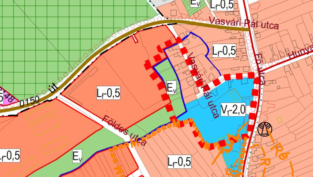 3.2 LEÍRÁS 3.2.1 A módosítással érintett tervezési terület településszerkezeti és területfelhasználási vonatkozásai A tervezési területeket a jelenleg hatályos települészerkezeti terven lehatárolva