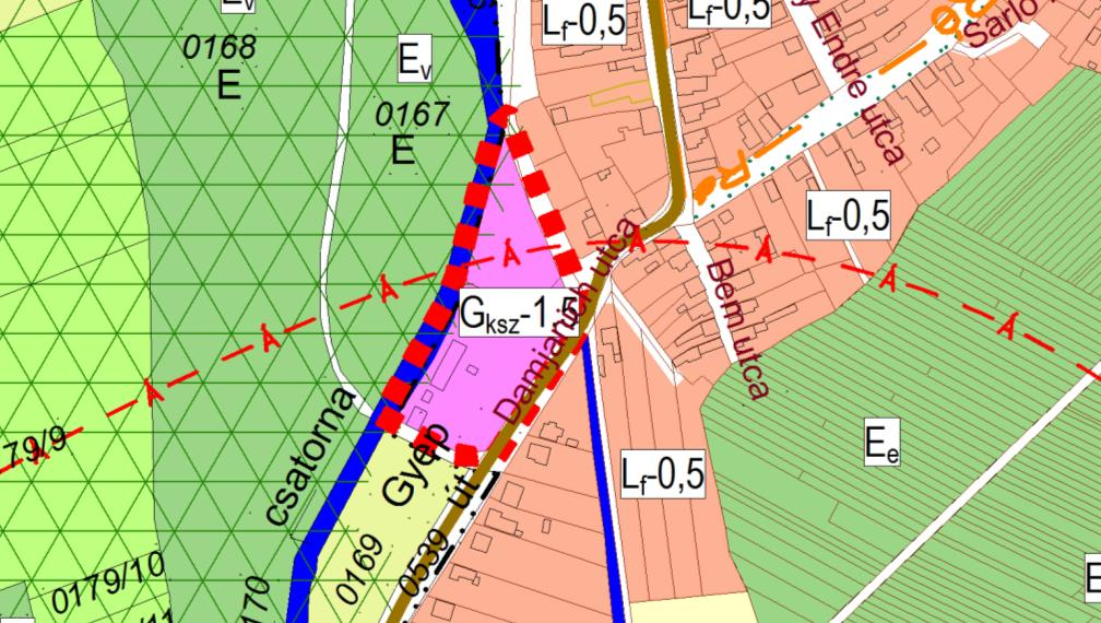 Módosítással érintett terület TÉR-HÁLÓ KFT 9024 Győr, Babits M. u.