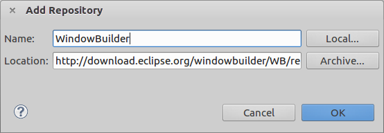 A rendszer beállításai Eclipse WindowBuilder komponens beállítása Az Eclipse fejlesztő környezethez a grafikus felületű alkalmazásfejlesztéshez a WindowBuilder nevű szoftverkomponenst utólag kell