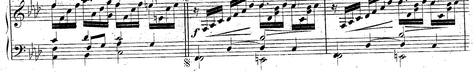 50. kottapélda: Clara Schumann: Er ist gekommen in Sturm und Regen op. 12, Nr.2 A 104-109.