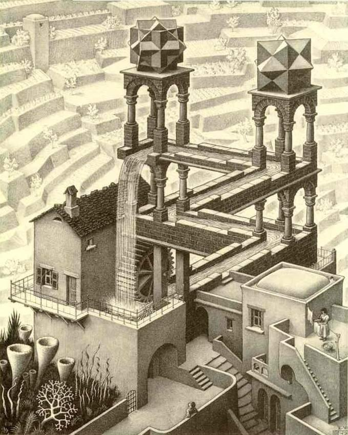 Maurits Cornelis Escher: VÍZESÉS Milyen társadalmi modellben