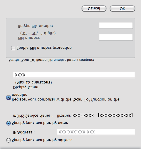 gomj segítségével kíván hálóztr szkennelni, e kell jelölnie Register your omputer with the "Sn To" funtion on the mhine (Regisztrálj számítógépét Szkennelés funkióvl készüléken) jelölőnégyzetet.