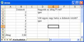 10. ábra Kockadobási statisztika {á:m2e2a10.