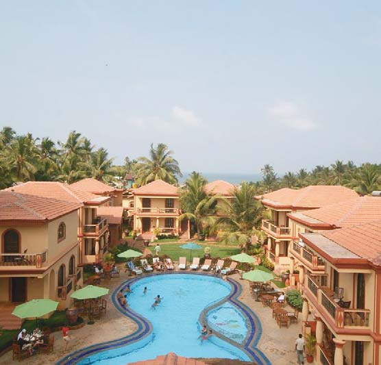 India Resort Terra Paraiso Goa A szálloda Goa északi részén, a Calangute Beach szomszédságában épült.