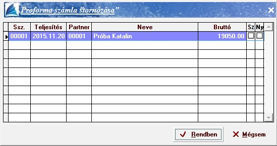 Válassza ki a törölni kívánt számlát, majd kattintson a [Rendben] kapcsolóra.