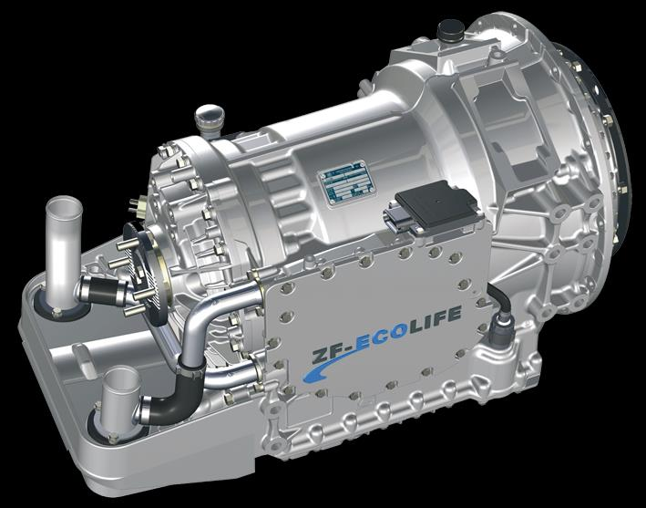 Automata sebességváltó EcoLife Üzemanyag megtakarítás 5-7 % Magas utazási komfort és hosszú élettartam Automatikus nyomatékváltó hidraulikus kuplunggal és torziós csillapítóval Gördülési