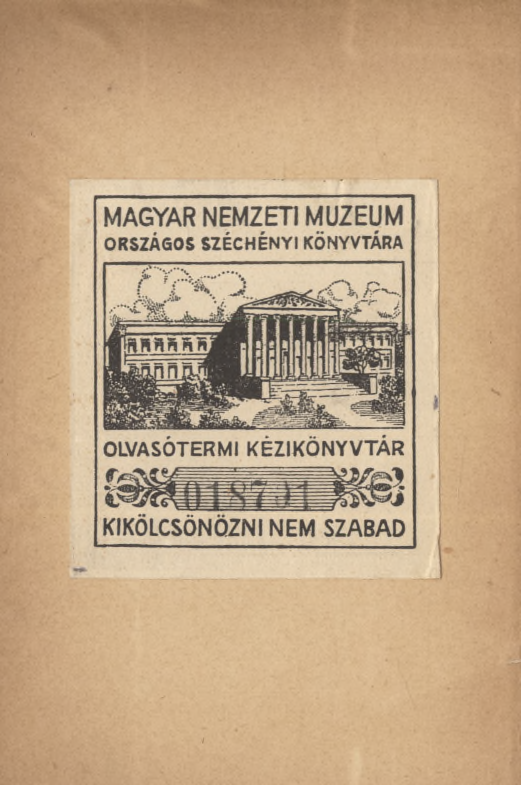 MAGYAR NEMZETI MUZEUM ORSZÁGOS