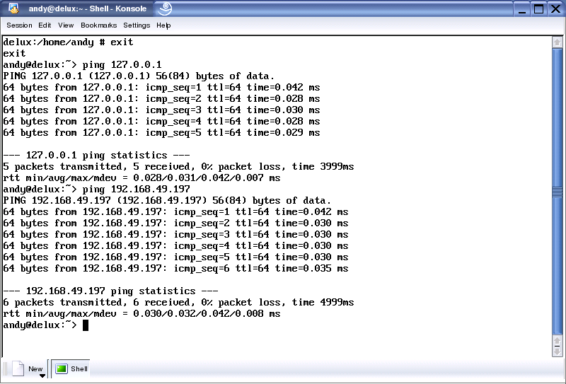 O p e r á c i ó s r e n d s z e r e k (SuSE Linux 9.0) c) Gépeljük be a Ping 195.199.88.
