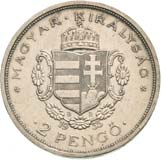 KIRÁLYSÁG * korona alatt osztott magyar címer, oldalt évszám és verdejegy, alul értékjelzés /unter Krone gespaltenes ungarisches Wappen, zur