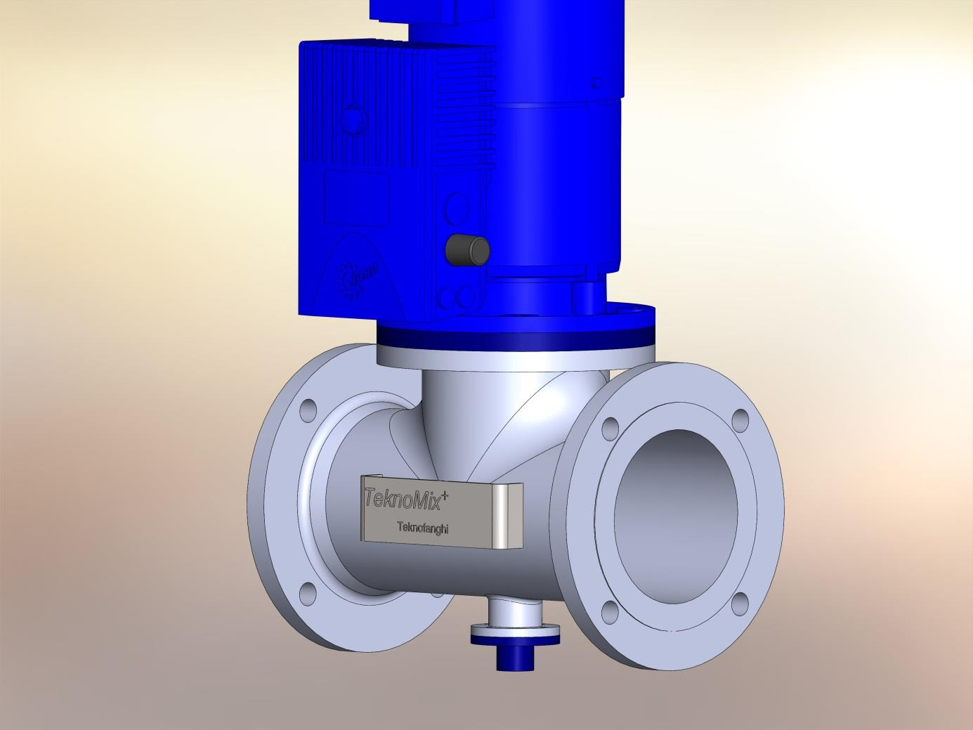 Potentiometer for Speed adjusting TeknoMix+ grants the possibility to find the optimal energy/turbulence to mix the sludge with polyelectrolyte,