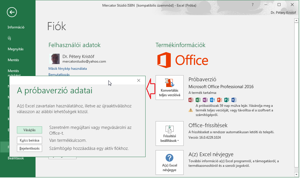 42 Beszerzés és telepítés olyan érvényes termékkulcsot ad meg, amelyet az engedélyezettnél kevesebb telepítés során használtak, a Microsoft azonnal aktiválja a terméket.