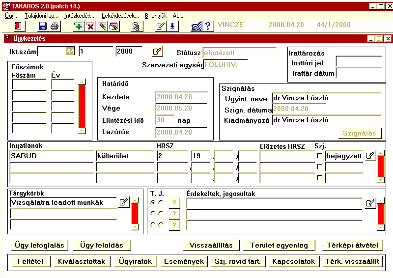 DR.VINCZE LÁSZLÓ: SZÁMÍTÓGÉPES INGATLAN-NYILVÁNTARTÁS 25.