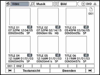 Lecture de fichiers média (Vidéo/Musique/ Image) Les fichiers média seront afficher dans le menu Contenu: Vidéo Appuyez sur pour sélectionner un album de musique, appuyez ensuite sur ENTRÉE (ENTER)