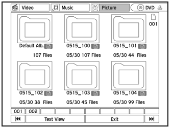 Immagine Per riprodurre un brano audio o un immagine innanzitutto aprire la cartella premendo ENTER, poi scegliere un file e confermare premendo ENTER.