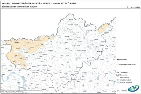 Területrendezés OTrT, megyék, kiemelt térségek országos övezetek: kiemelten érzékeny felszín alatti vízminőség-védelmi terület felszíni