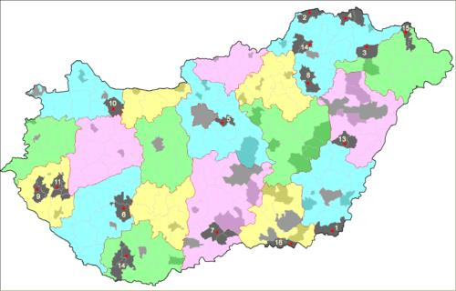 A külön közigazgatási egységként működő törvényhatósági jogú városi (tjv.) jogállás megszűnt 1950.