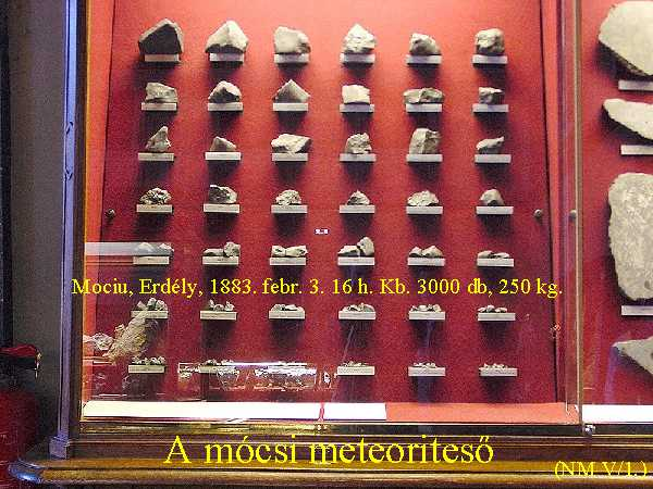 Mocs (1883): közönséges kondrit Meteoritok: : Magyarországi leletek Harangi Sz.