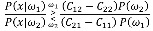 Statisztikai döntés A Bayes költség felírható R C P p( x ) dx C P p( x ) dx Felhasználva.