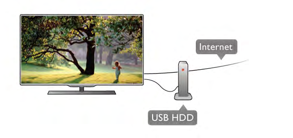 Az USB merevlemezt kizárólag ehhez a TV-készülékhez formázták, ezért másik TV-n vagy számítógépen a tárolt felvételeket nem használhatja.