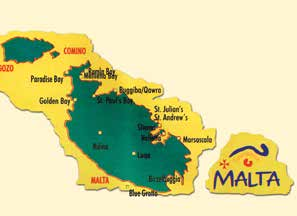 MÁLTA Napfény, kristálytiszta tenger és élő történelem A három szigetből (Málta, Gozo, Comino) álló szigetcsoport a