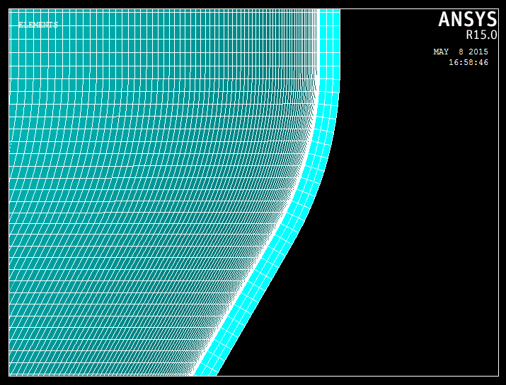 3.17. ábra 3D Kúpos fenék modelljének hálózása 3.18.