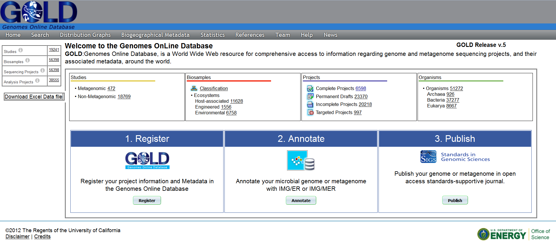 org/ GOLD Genome