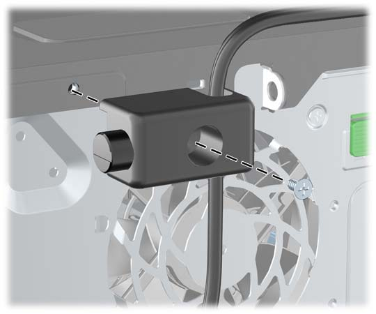 Rögzítse a zárat a számítógép vázához a mellékelt csavarral.