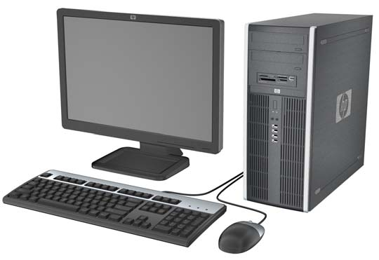 1 A termék jellemzői Általános konfigurációs jellemzők A HP Compaq átalakítható minitorony számítógép felszereltsége a típustól függően változhat.