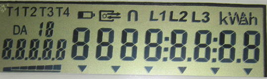 LCD kijelző Mérő típusa Jelentése ZE311