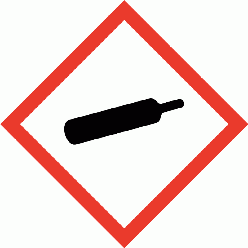 Piktogram Figyelmeztetés Figyelmeztető mondatok Óvintézkedésre vonatkozó mondatok Kiegészítő címke információk Kiegészítő óvintézkedésre vonatkozó mondatok Figyelem H280 Nyomás alatt lévő gázt