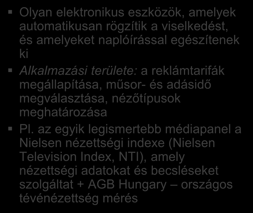 megállapítása, műsor- és adásidő megválasztása, nézőtípusok meghatározása Pl.