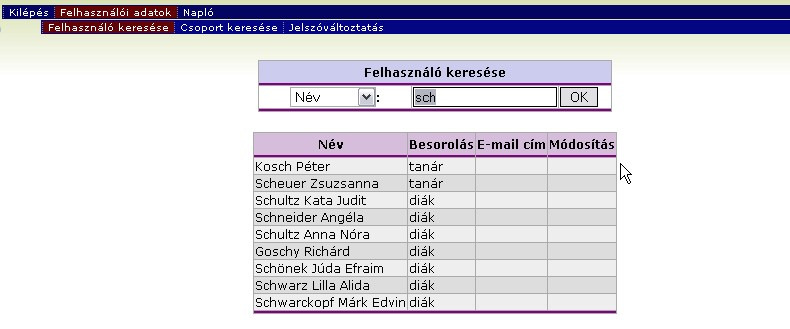 Szülői bejelentkezés A szülők bejelentkezési nyitóoldala Bejelentkezés A diákok bejelentkezési nyitóoldala II.