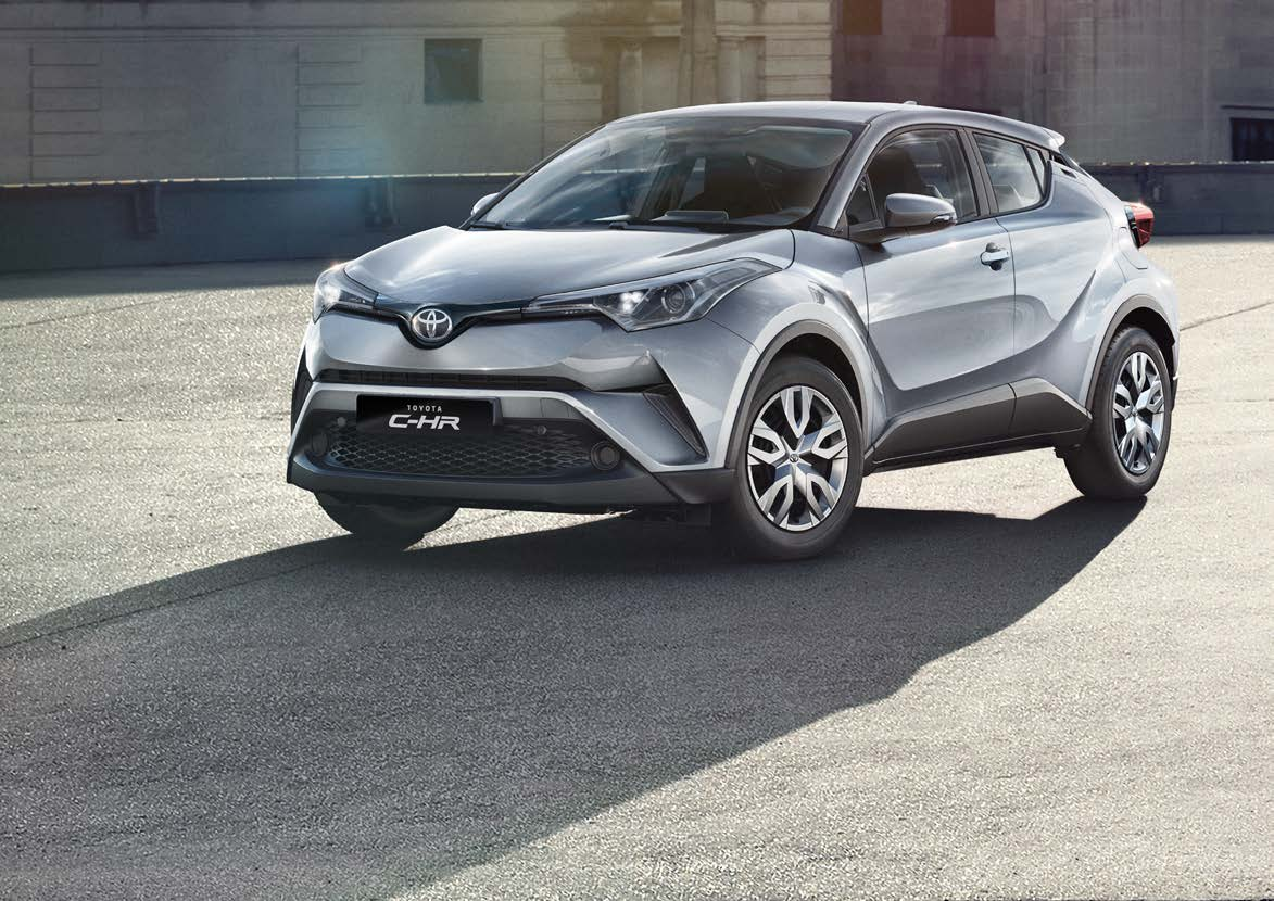 LIVE TOYOTA C-HR ALAPFELSZERELTSÉG: Ütközést megelőző rendszer gyalogosvédelemmel (PCS + PD) Sávelhagyásra figyelmeztető rendszer (LDA + SC) Automata távolsági fényszóró (AHB) Adaptív