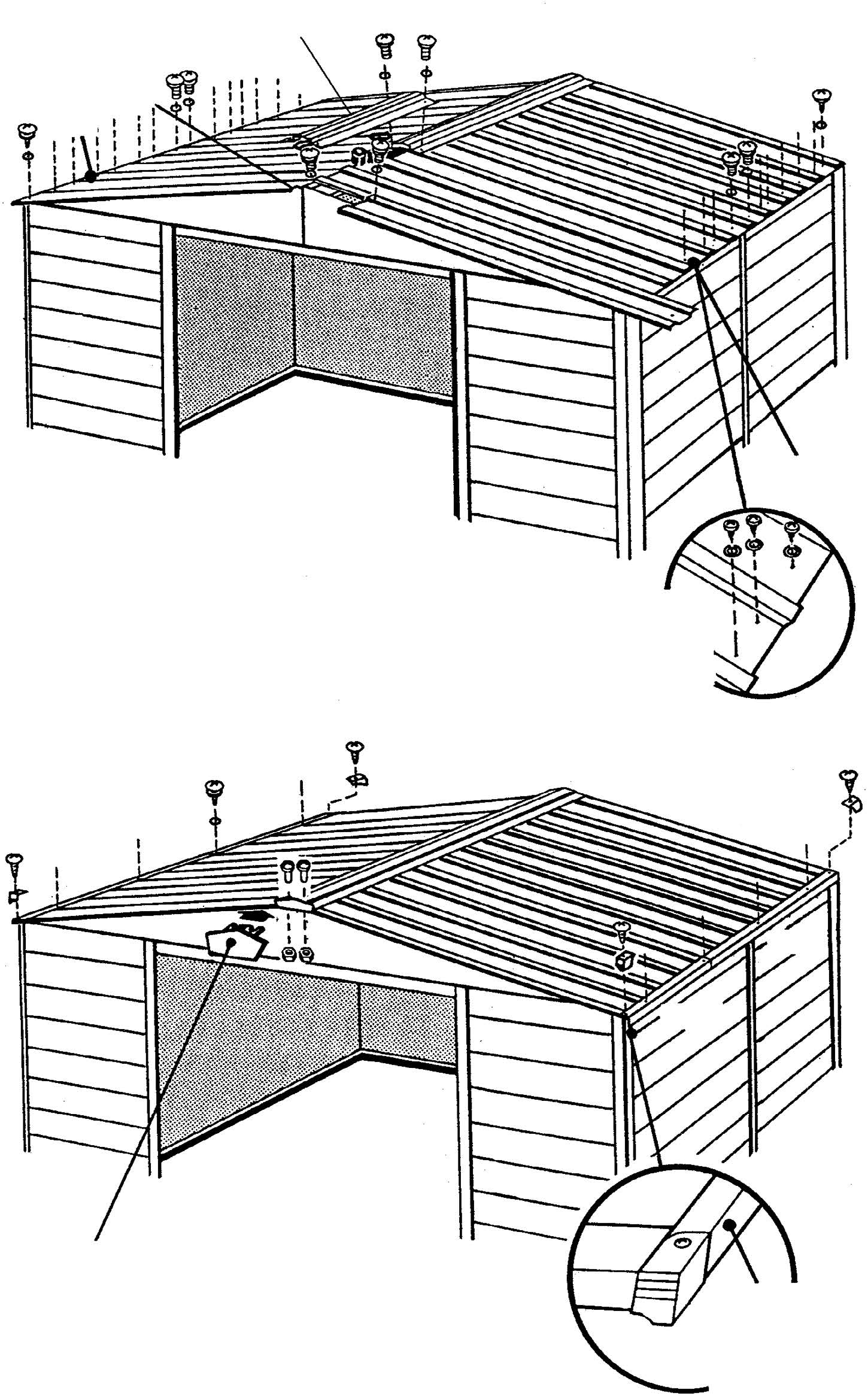 6. Lépés Y9 ctr-hu panelek/tető Gerinc/ Tető léc 8486 Tető Gerinc () 748 Tető panel () 8485 Bal Oldalsó tető léc () 886 Jobb Oldalsó tető léc () (4) (48) (6) Szerelje fel a második bordafedő sapkát