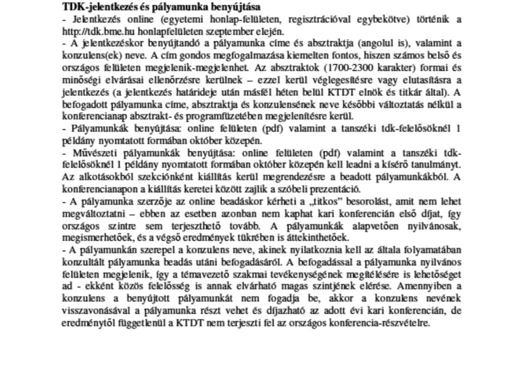 pályamunkák benyújtása 2016. október 27. szekciók véglegesítése kiállítás létrehozása 2016. november 2.