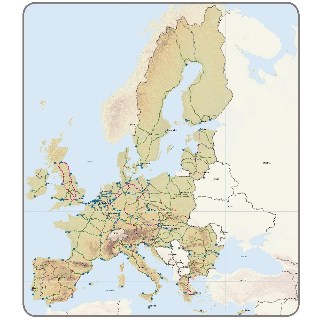 Vasúti áruszállítási TEN-T törzshálózat