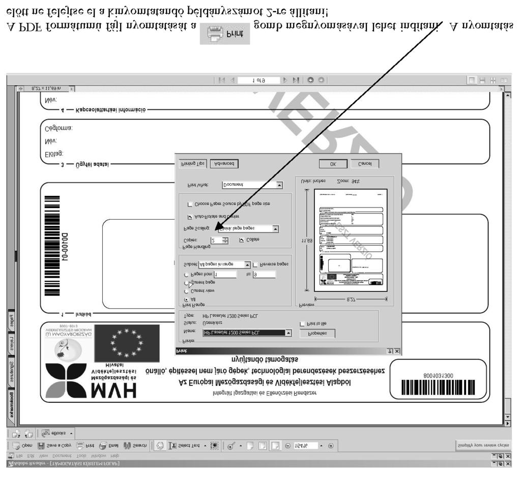 2110 FÖLDMÛVELÉSÜGYI ÉS VIDÉKFEJLESZTÉSI ÉRTESÍTÕ 11. szám FONTOS! A kinyomtatott nyomtatványt a 15. Keltezés és aláírás rovatban írja alá, és minden oldalt lásson el kézjegyével!