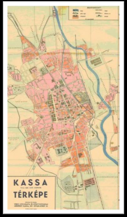 Mapa Košíc z roku 1910 ZDROJ: AMK