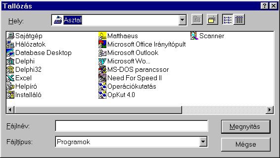 : www.pszfsalgo.hu, : radigyorgy@gmail.com, : 30/644-5111 Windows 98 A Futtatás parancs alkalmazásához ismernünk kell a program nevét és a teljes elérési utat.