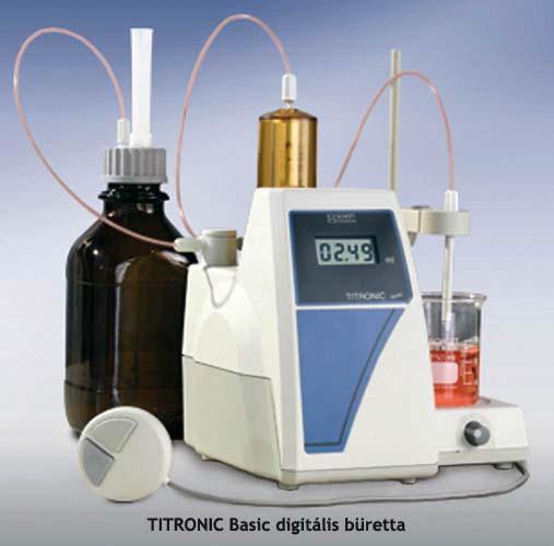 3. ábra digitális büretta BOI5 tartalom: A BOIn azaz oldott oxigén koncentráció, amely adott feltételek között a vízben lévő szerves és szervetlen anyagok biológiai oxidációjához szükséges n nap