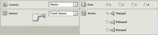 Output szenzor (motor) Az ikon és a paraméterlista: 2.