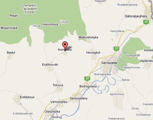 A közösségi közlekedés 2. ábra: Komlóska forgalmi helyzete Forrás: http://maps.google.hu/maps?hl=hu&tab=wl 1.
