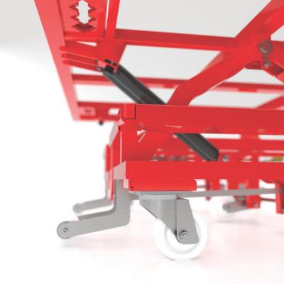 ÖTÖDIK KERÉK FIFTH WHEEL MECHANISM BILLENŐKOCSIK TILT-TROLLEYS A kocsi közepére helyezett plusz kerék segítségével a kocsi könnyen irányítható.