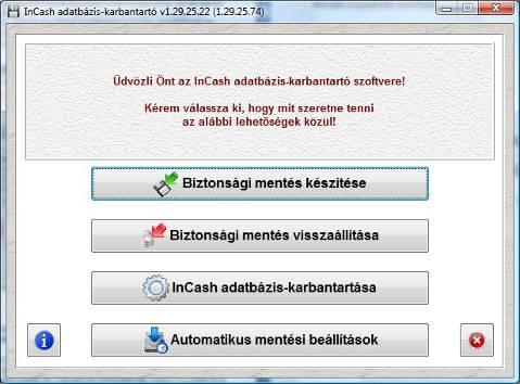 KILÉPÉS Biztnsági mentés készítése - visszaállítása Biztnsági mentés Az adatbázisról biztnsági mentés készíthető, mellyel visszaállíthatók adatai.