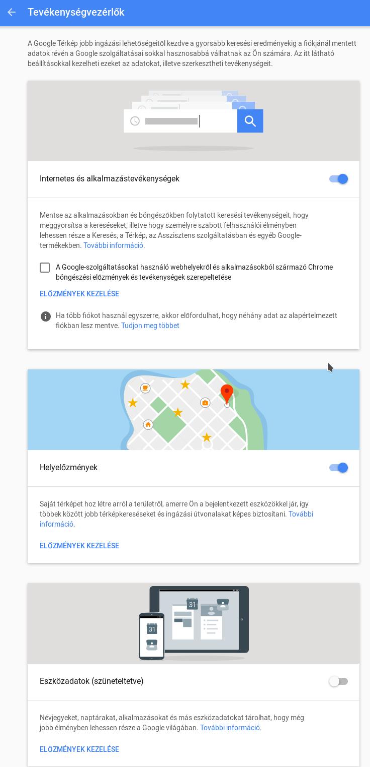 Ugyanakkor, az Android mobilomról rengeteg információt találtam a Location History -ban (tartózkodási helyek), ami jelzi, hogy szivárgások és átlapolások vannak abban, ahogy a Google tárolja az