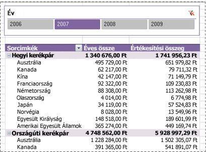 nélkül figyelemmel kísérheti az alkalmazott szűrőket. A szűrőfelület új keresőmezőjével pedig akár ezernyi vagy milliónyi adat közül is azonnal megtalálhatja a kimutatásban, amit keres.